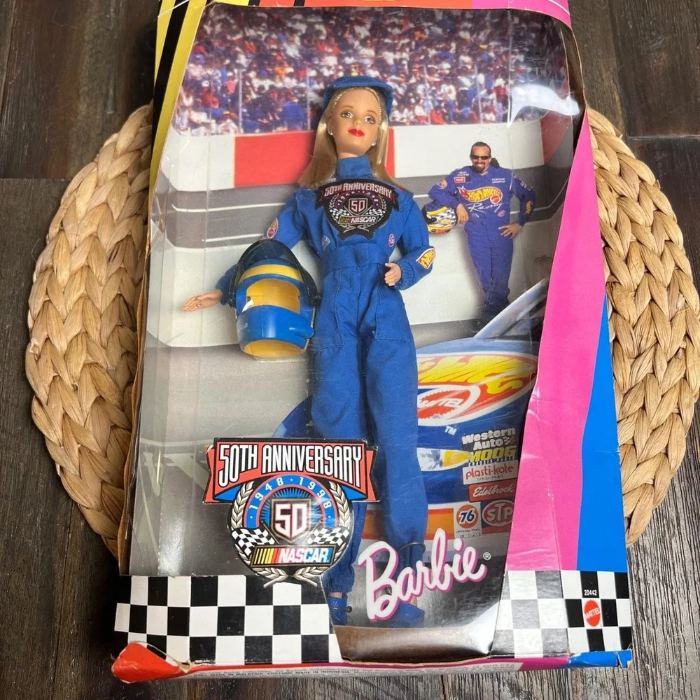 NASCAR 50th Anniversary Barbie Doll 1998 Collector Edition 20442 Mattel NIB